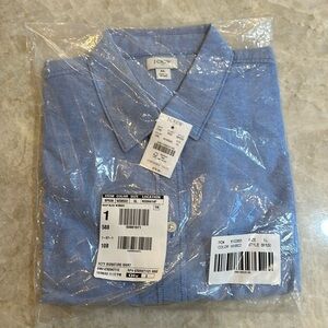 $45. New with tags. J Crew Factory oxford shirt. Size X-Large. Deep blue.